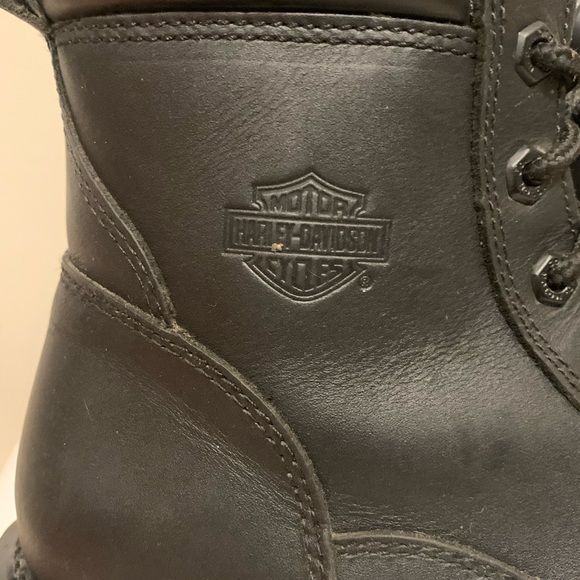 Harley-Davidson black leather biker boots men’s size 10W - Picture 5 of 8